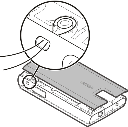 Začínáme 13 Otevřete kryt konektoru USB a připojte kabel USB k přístroji. Headset Upozornění: Při používání sluchátek může být ovlivněna vaše schopnost vnímat zvuky z okolí.