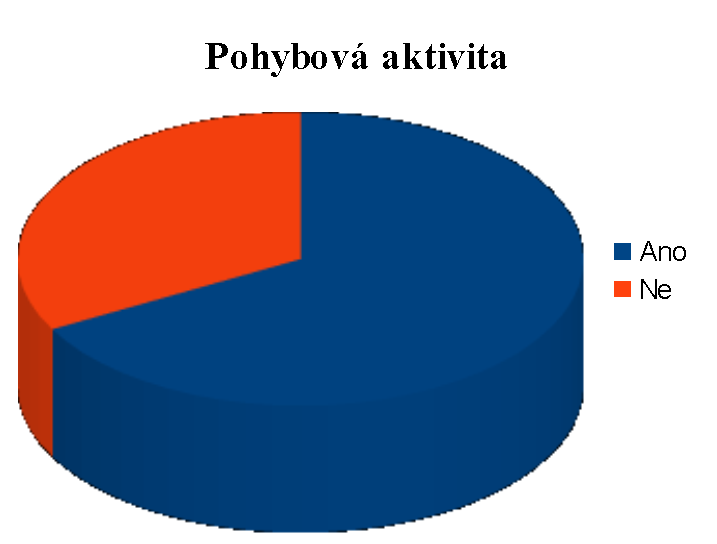 provozuje 19 % respondentů (viz tabulka a graf 17 b) Tabulka č. 17a Provozujete nějakou pohybovou aktivitu, pokud ano, jakou?