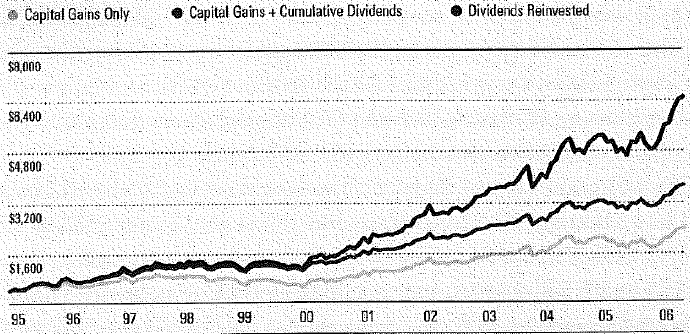 UTB ve Zlíně, Fakulta managementu a ekonomiky 45 Obrázek 7. Vliv reinvestice dividend (Zdroj: Peters, 2008) 4.