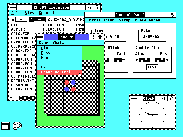 První operační systém s GUI od Microsoftu nesl název Windows 1.0 a poprvé byl instalován na počítače na podzim roku 1985. V roce 1987 byla na trh vydána vylepšená verze Windows 2.