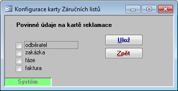 74 Školení systému Soft-4-Sale JARO 2012 Konfigurace záručních listů Do Záručních listů přibyla nová volba konfigurace a povinné údaje karty záručních listů, kde lze označit pole odběratel, zakázka,