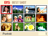 Používání scénických režimů BEST SHOT BEST SHOT vám nabízí kolekci ukázkových scén, které představují řadu různých podmínek fotografování.