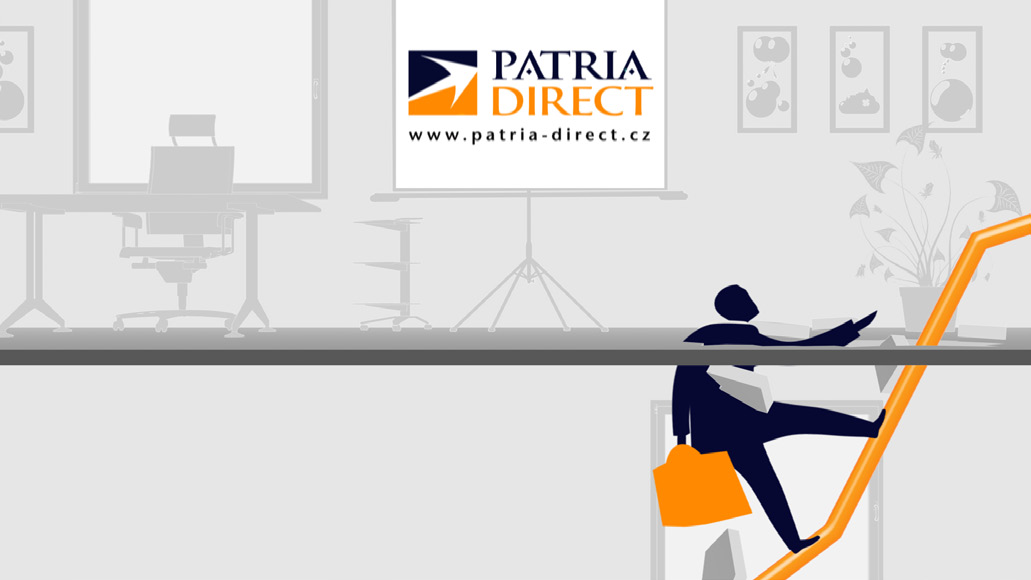 Patria Direct Televizní reklama Patria Direct grafický návrh, 2d a 3d animace, copywriting, audio, dabing, beta cam Délka spotu: