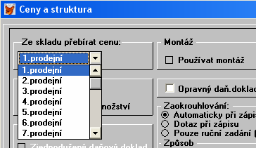 datum vystavení/přijetí časový rozsah, vybrané položky budou jen v tomto období podmínky výběru je možné zvolit i jejich kombinaci (nabídky jsou standardně na F3 u příslušných polí), přičemž u textu