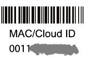 I-5. Typový štítek výrobku Typový štítek výrobku, umístěný na zadní části kamery, obsahuje údaje o adrese MAC a cloud ID vaší síťové kamery. Adresa MAC a cloud ID jsou pro snadnou referenci shodné.