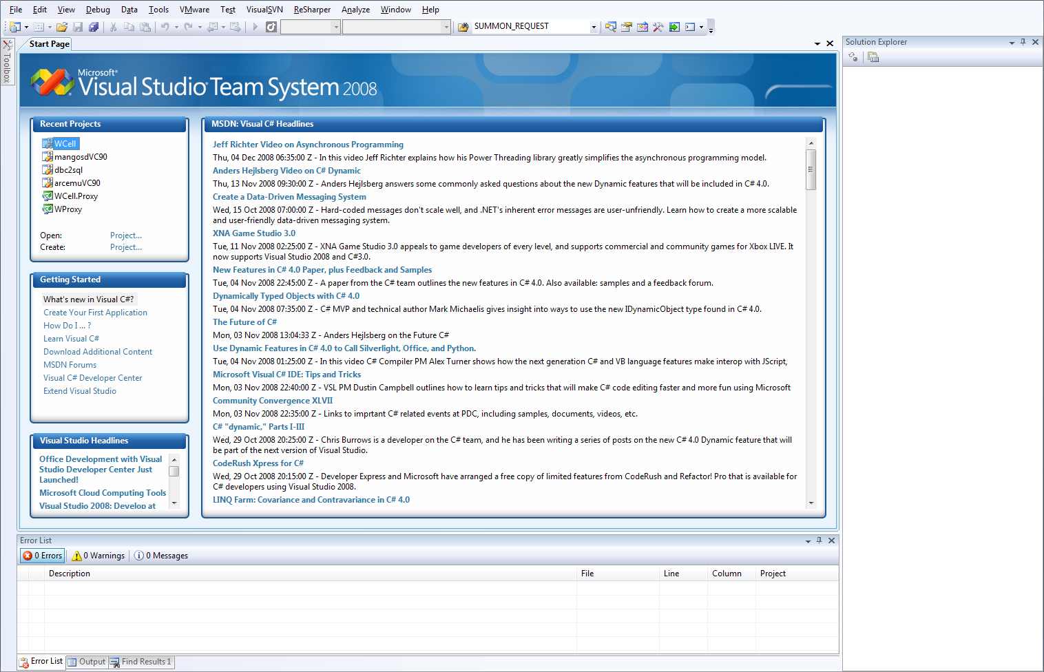 Výrobce: Microsoft Cena: Zdarma (Express) 220 000 Kč (Team Suite) Splnění požadavků: Podpora jazyků C#, C++, VB.NET, XML Platformy Windows Verze.NET 3.