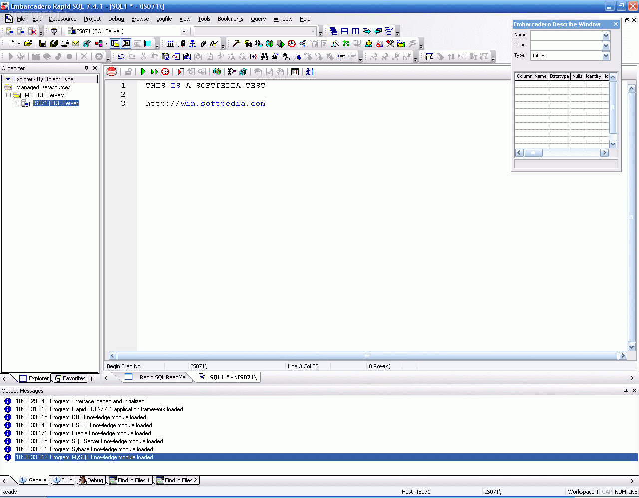 Rapid SQL 7.5 (20) Komplexní integrované vývojové prostředí v jazyku SQL.