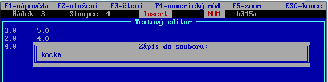 Obrázek 55 ADSTAT vymazání dat Do vyčištěného pole zadávejte nová data přes numerickou klávesnici, pro desetinou tečku požívejte zásadně tečku.