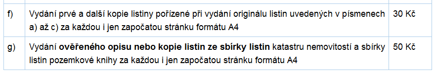 Sazby správních poplatků dle zákona č. 634/2004 Sb.