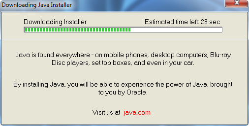 Instalace software Java Instalační soubory ke stažení, naleznete na oficiálních www stránkách výrobce http://www.java.com/en/download/index.