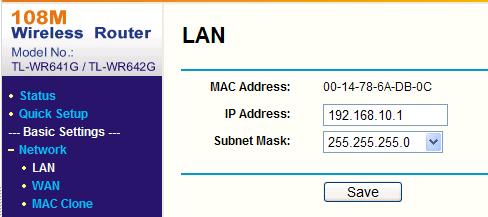 Příloha 2 Mapování portů Následující nastavení jsou pro router (TL-WR641G). Nastavení je závislé na rozdílném typu použitého routeru. 1. Zvolte typ připojení WAN, jak je zobrazeno níže: Obrázek P.2.1 Zvolte typ připojení WAN 2.