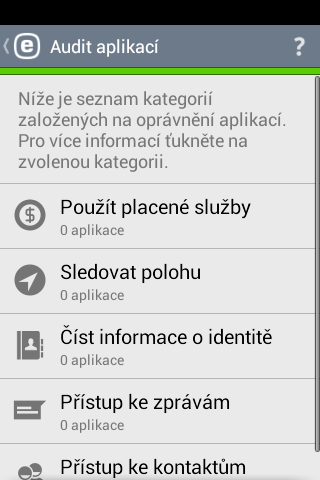 8. Bezpečnostní audit 8.2 Audit aplikací Bezpečnostní audit pomáhá monitorovat a měnit důležitá nastavení zařízení a oprávnění instalovaných aplikací pro minimalizaci bezpečnostních rizik.