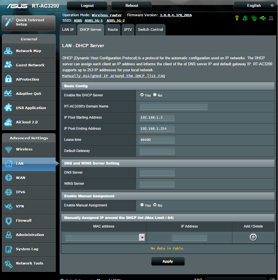 4.2.2 Server DHCP Tento bezdrátový směrovač využívá server DHCP k automatickému přiřazování adres IP ve vaší síti. Můžete určit rozsah adres IP a dobu zapůjčení pro klienty ve vaší síti.