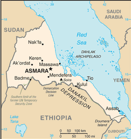 2.2.3 Eritrea Oficiální název státu Hagere Ertra, avšak pouţívaným názvem, stát Eritrea, se rozkládá na 117.600 km 2 afrického kontinentu.