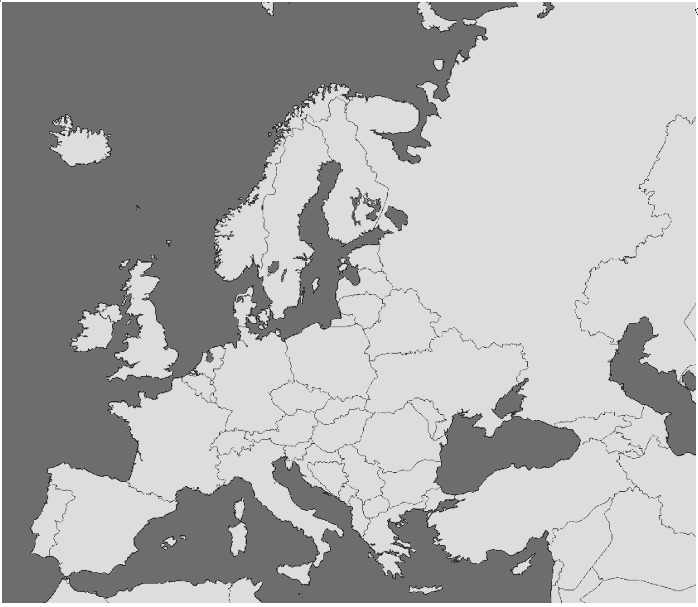 Slepá mapa Evropy: online Která barva na mapě Evropy převažuje? Se kterými jazyky ses už někdy setkal/a? Kde? Za jakých okolností? Vyprávěj.
