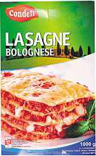 Hotová jídla nejlépe hodnocený CONDELI Lasagne Bolognese, vaječné těstoviny plněné s rajčatovou omáčkou s vepř.