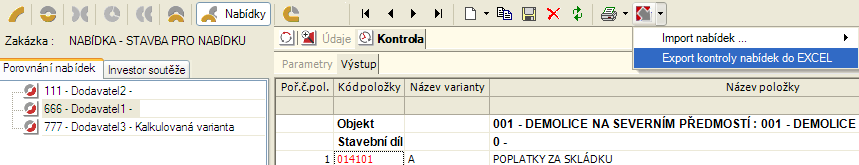 Soutěž Kontrolovat objekty: Všechny: provede se kontrola všech objektů Vybrané: provede se kontrola jen vybraných objektů o Označit vše/smazat označení: jestliže je tato volba zaškrtnuta, dojde k