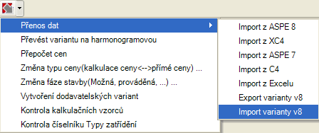 63 Modul Aspe import varianty - nastavení cesty k souboru xml Zobrazí se formulář, kde si pomocí výběrového tlačítka zvolíte soubor importovaného rozpočtu.