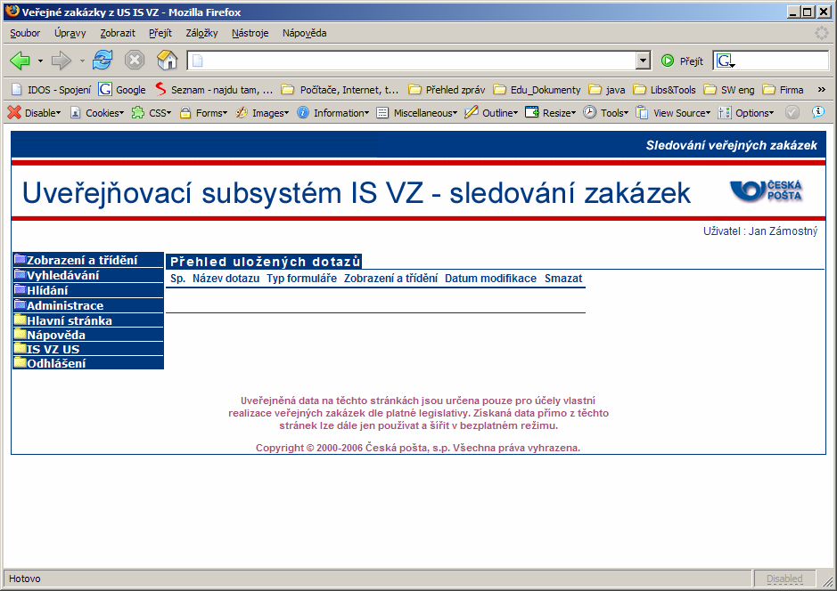 Pozn. Pokud se jednou přihlásíte do sítě České pošty máte přístup k aplikaci SVZ a k dalším aplikacím, které Česká pošta registrovaným uživatelům nabízí.