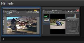 3 SEZNÁMENÍ S PROSTŘEDÍM A NÁSTROJI Na prvním panelu je opět hlavní menu. Druhý panel obsahuje prvky, kterými lze ovládat prohlížení fotografií. Zleva zde najdete šipky pro přechod mezi snímky.