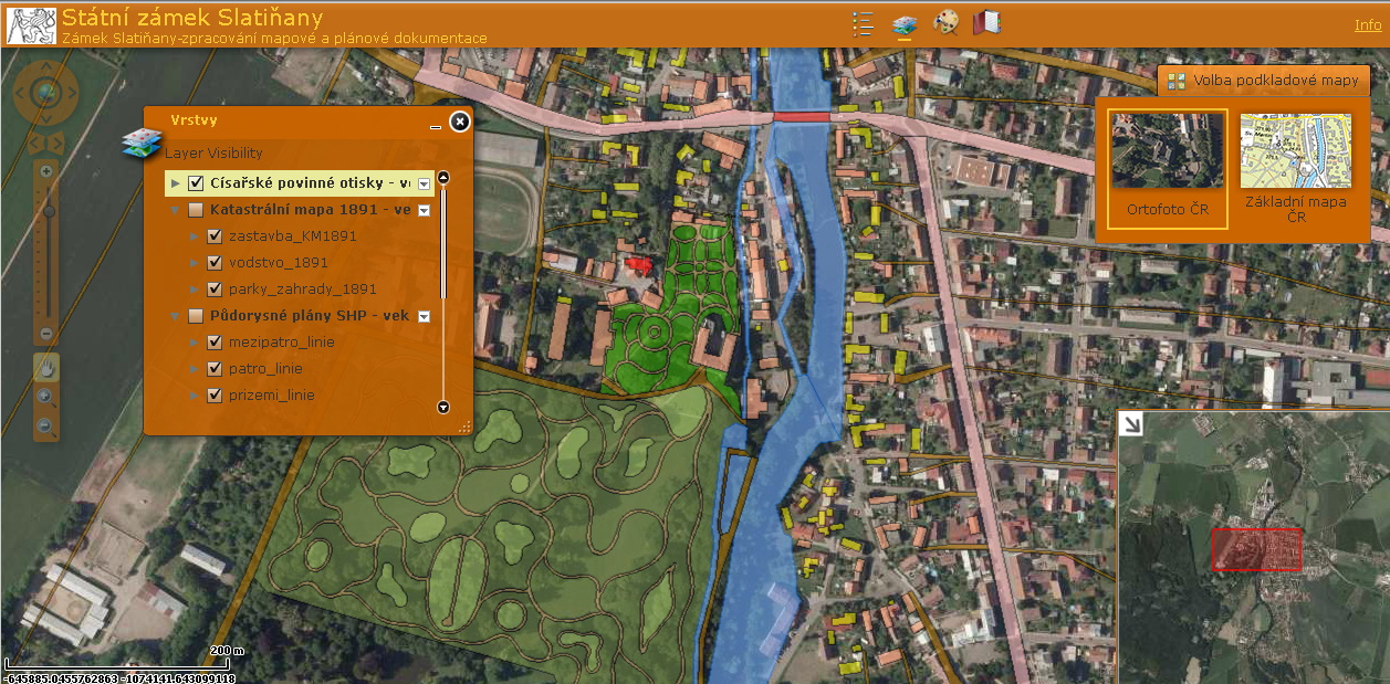 ČVUT Praha 5.2 5. VIZUALIZACE, VÝSTUPNÍ MATERIÁLY Webová mapová aplikace Pro prezentaci zpracované mapové a plánové dokumentace byla zvolena technologie ArcGIS Viewer for Flex od firmy ESRI.