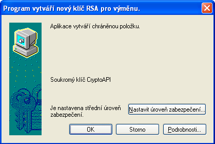 O průběhu generování žádosti jste informováni: Pokud vše