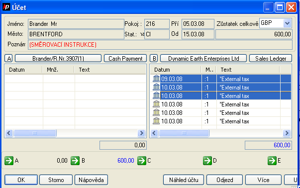 Tips and Tricks protel Front Office User Manual Jestliže pouze kliknete levým tlačítkem myši bez držení klávesy Ctrl, tak je označen pouze jeden údaj.