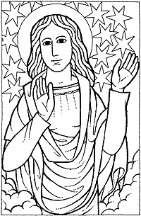 Nanebevzetí Panny Marie Bohuslav Reynek Maria na nebe vzata, jako večerní mha zlatá vznesla se do červánků v oliv a smokvoň vánku.