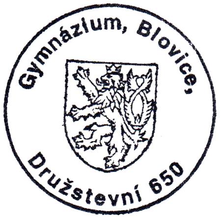 Č. j. G vnitř 17/13 Gymnázium, Blovice, Družstevní 650 Školní řád