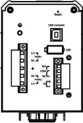 Type-A port pro modul ABC-02 k zálohování a obnově konfigurace Digitální vstup a reléový výstup Napájení 24/48 VDC 110/240 VAC/VDC Zařízení