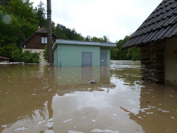 Denní úhrny srážek na povodí řek v JčK Vodoměrná