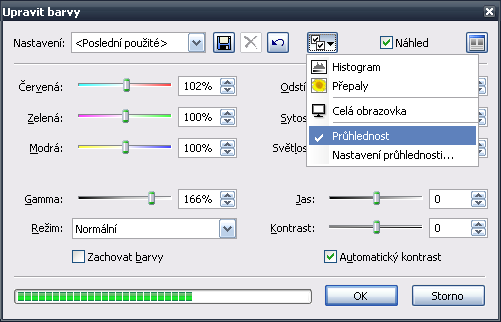 Editor se standardně otevře v novém okně, které nebude ukotvené. Editor v neukotveném okně zavřete stiskem [Esc] nebo [Alt+F4].