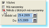 Agendy 38 Vložení blízkých osob Blízké osoby zadávejte na záložce č.8. Program nabídne typ osoby (Matka, manželka,.. atd.