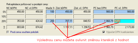 69 vložit i "ad hoc" položku "mimo ceník".