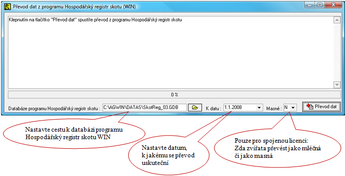 Pro sladění stavu zvířat s ústřední evidencí je však mnohem výhodnější použít Chyba! Odkaz není platný. ze souboru kvtt32.txt - lze stáhnout z www.eagri.cz nebo jej na vyžádání dodá ústřední evidence.