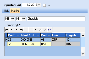 Přechod do dojeného systému Odchod z dojeného systému Postup při zápisu těchto pohybů je stejný jako při odsunech. 8.2.