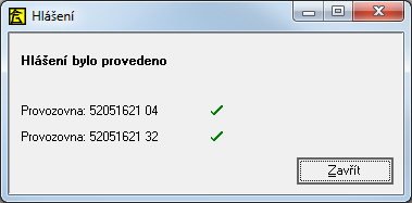 Pokud odpovíte "Ano", vygeneruje se nová poštovní zpráva s přiloženým vygenerovaným souborem. Kliknutím na tlačítko "Odeslat" odešlete dávku ke zpracování na ústřední evidenci.