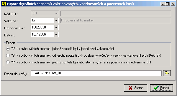 13.7.3. Reset webových služeb Po provedení aktualizace se uloží datum poslední změny. Program pak signalizuje změny na portálu farmáře pouze po tomto datu.