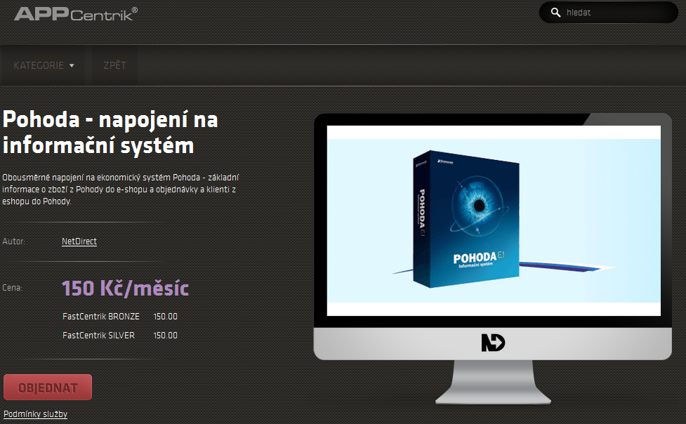 AppCentrik - objednávky modulů Na AppCentriku http://apps.netdirect.cz/, si můžete objednávat doplňující moduly a služby pro váš e- shop.