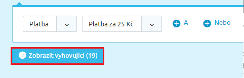 Poté, co si nadefinujete filtr, klikněte na tlačítko Přidat do záložek, napište název filtru a uložte.