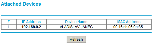 Obrázek 42 Klepnutím na položku Connection Status (Stav připojení) v tomto menu se zobrazí podrobnější informace o aktuálním síťovém připojení.