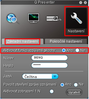 Pokud se na plátno při zadávání hesla uživatelem dívá mnoho osob, číslo se přesune nahoru, vlevo, dolů, vpravo v pořadí od 1 do 4 na dálkovém ovladači nebo klávesnici projektoru.