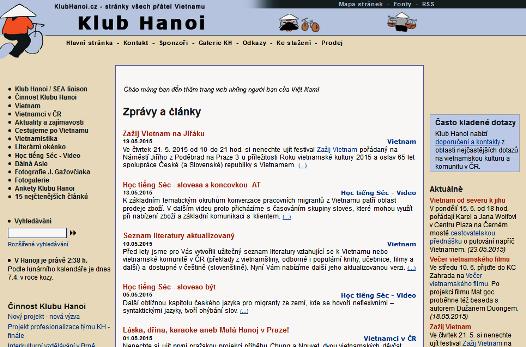 Od prvního dne dodnes - WEB www.klubhanoi.