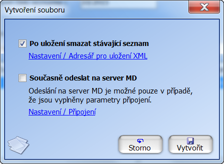 3.6 Vytvoření výstupního souboru Pomocí této funkce zadaná data uložíte do souboru ve formátu XML, který lze následně načíst do aplikace etesty Komisař, kde bude použit pro zadání žadatele o řidičské