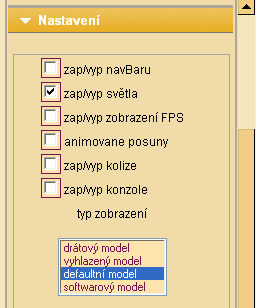 KAPITOLA 4. REALIZACE 6. Znázornění zobrazených dat Tato část spolupracuje s panelem pro správu vrstev.