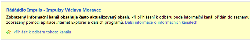 Druhy obsahu Podcasty Používané spíše v zahraničí anebo u rozhlasových stanic Představuje zvukový záznam, který