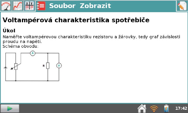 SOFTWARE LABQUEST DALŠÍ PANELY Pracovní instrukce: Do LabQuestu můžete ukládat