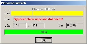 56 2.2.3.2 Sestavit plán Z nabídky hlavního menu Plánování -> Sestavit plán údržeb / odstávek můžete spustit sestavení plánu pro všechny stroje, které splňují kritéria pro úspěšné vygenerování plánu.