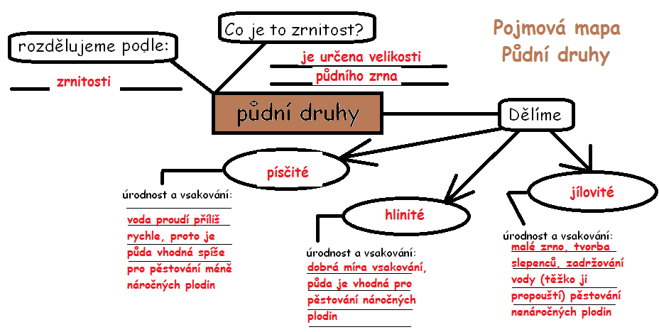 Půdní druhy se na rozdíl od půdních typů rozdělují dle zrnitosti substrátu, tedy podle toho jak velké je půdní zrno. Zrnitost je velmi důleţitá především v rámci orby, protoţe např.