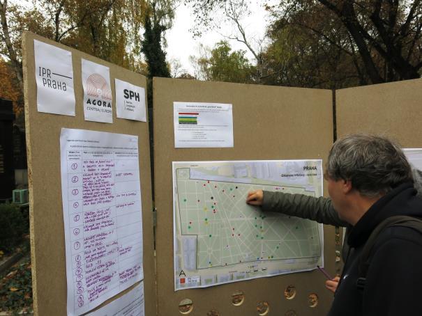Obrázek 1 - ukázka vyplňování pocitové mapy Jak tedy naši respondenti Olšanské hřbitovy vnímají?